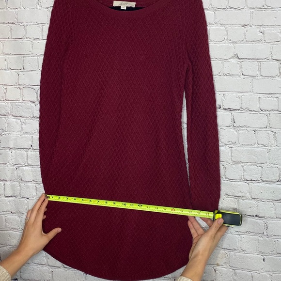 Loft Women’s Knitted Sweater Cranberry Red Medium - Picture 11 of 13